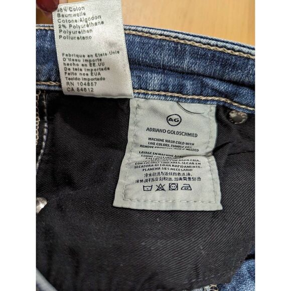 AG Adriano Goldschmidt the Stevie slim straight ankle jeans size 27 - Picture 6 of 8